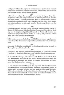 Bild der Seite - 283 - in INSTRUKTIONEN UND ORDNUNGEN DER STIFTSHERRSCHAFT KLOSTERNEUBURG - Quellen zur Verwaltung sowie zur Land- und Forstwirtschaft einer geistlichen Grundherrschaft in der Frühen Neuzeit