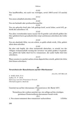Image of the Page - 290 - in INSTRUKTIONEN UND ORDNUNGEN DER STIFTSHERRSCHAFT KLOSTERNEUBURG - Quellen zur Verwaltung sowie zur Land- und Forstwirtschaft einer geistlichen Grundherrschaft in der Frühen Neuzeit