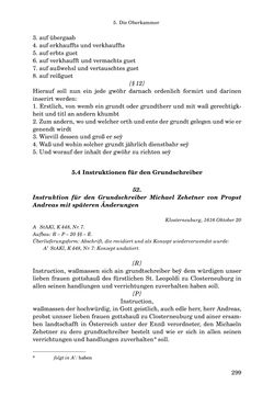 Image of the Page - 299 - in INSTRUKTIONEN UND ORDNUNGEN DER STIFTSHERRSCHAFT KLOSTERNEUBURG - Quellen zur Verwaltung sowie zur Land- und Forstwirtschaft einer geistlichen Grundherrschaft in der Frühen Neuzeit