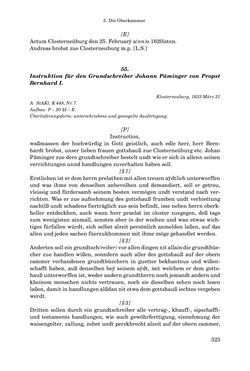 Bild der Seite - 323 - in INSTRUKTIONEN UND ORDNUNGEN DER STIFTSHERRSCHAFT KLOSTERNEUBURG - Quellen zur Verwaltung sowie zur Land- und Forstwirtschaft einer geistlichen Grundherrschaft in der Frühen Neuzeit