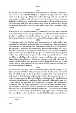 Image of the Page - 356 - in INSTRUKTIONEN UND ORDNUNGEN DER STIFTSHERRSCHAFT KLOSTERNEUBURG - Quellen zur Verwaltung sowie zur Land- und Forstwirtschaft einer geistlichen Grundherrschaft in der Frühen Neuzeit