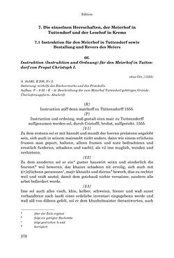 Bild der Seite - 370 - in INSTRUKTIONEN UND ORDNUNGEN DER STIFTSHERRSCHAFT KLOSTERNEUBURG - Quellen zur Verwaltung sowie zur Land- und Forstwirtschaft einer geistlichen Grundherrschaft in der Frühen Neuzeit