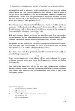 Image of the Page - 371 - in INSTRUKTIONEN UND ORDNUNGEN DER STIFTSHERRSCHAFT KLOSTERNEUBURG - Quellen zur Verwaltung sowie zur Land- und Forstwirtschaft einer geistlichen Grundherrschaft in der Frühen Neuzeit