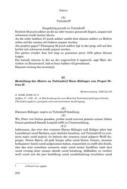 Image of the Page - 372 - in INSTRUKTIONEN UND ORDNUNGEN DER STIFTSHERRSCHAFT KLOSTERNEUBURG - Quellen zur Verwaltung sowie zur Land- und Forstwirtschaft einer geistlichen Grundherrschaft in der Frühen Neuzeit