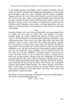 Image of the Page - 375 - in INSTRUKTIONEN UND ORDNUNGEN DER STIFTSHERRSCHAFT KLOSTERNEUBURG - Quellen zur Verwaltung sowie zur Land- und Forstwirtschaft einer geistlichen Grundherrschaft in der Frühen Neuzeit