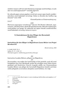 Image of the Page - 380 - in INSTRUKTIONEN UND ORDNUNGEN DER STIFTSHERRSCHAFT KLOSTERNEUBURG - Quellen zur Verwaltung sowie zur Land- und Forstwirtschaft einer geistlichen Grundherrschaft in der Frühen Neuzeit