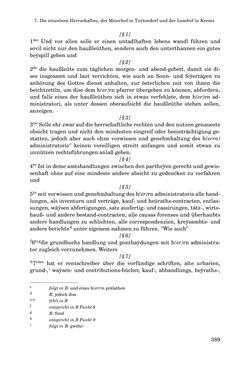 Image of the Page - 389 - in INSTRUKTIONEN UND ORDNUNGEN DER STIFTSHERRSCHAFT KLOSTERNEUBURG - Quellen zur Verwaltung sowie zur Land- und Forstwirtschaft einer geistlichen Grundherrschaft in der Frühen Neuzeit