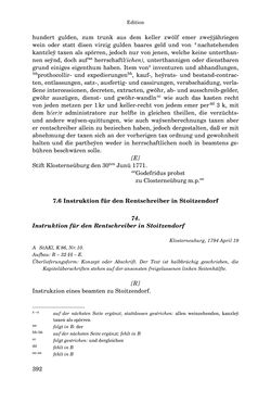 Image of the Page - 392 - in INSTRUKTIONEN UND ORDNUNGEN DER STIFTSHERRSCHAFT KLOSTERNEUBURG - Quellen zur Verwaltung sowie zur Land- und Forstwirtschaft einer geistlichen Grundherrschaft in der Frühen Neuzeit