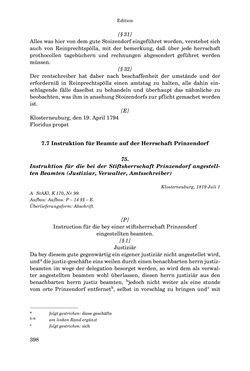 Bild der Seite - 398 - in INSTRUKTIONEN UND ORDNUNGEN DER STIFTSHERRSCHAFT KLOSTERNEUBURG - Quellen zur Verwaltung sowie zur Land- und Forstwirtschaft einer geistlichen Grundherrschaft in der Frühen Neuzeit