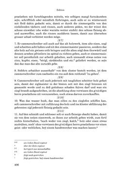 Image of the Page - 406 - in INSTRUKTIONEN UND ORDNUNGEN DER STIFTSHERRSCHAFT KLOSTERNEUBURG - Quellen zur Verwaltung sowie zur Land- und Forstwirtschaft einer geistlichen Grundherrschaft in der Frühen Neuzeit