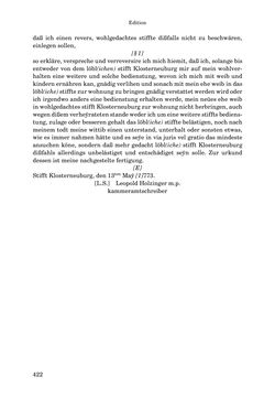 Image of the Page - 422 - in INSTRUKTIONEN UND ORDNUNGEN DER STIFTSHERRSCHAFT KLOSTERNEUBURG - Quellen zur Verwaltung sowie zur Land- und Forstwirtschaft einer geistlichen Grundherrschaft in der Frühen Neuzeit