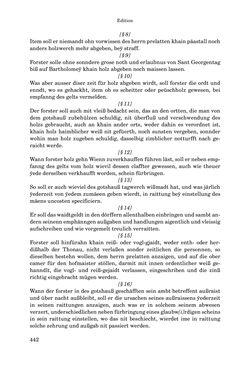 Bild der Seite - 442 - in INSTRUKTIONEN UND ORDNUNGEN DER STIFTSHERRSCHAFT KLOSTERNEUBURG - Quellen zur Verwaltung sowie zur Land- und Forstwirtschaft einer geistlichen Grundherrschaft in der Frühen Neuzeit