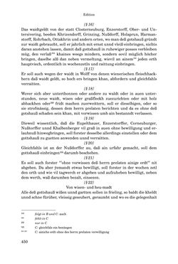 Image of the Page - 450 - in INSTRUKTIONEN UND ORDNUNGEN DER STIFTSHERRSCHAFT KLOSTERNEUBURG - Quellen zur Verwaltung sowie zur Land- und Forstwirtschaft einer geistlichen Grundherrschaft in der Frühen Neuzeit