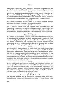 Image of the Page - 460 - in INSTRUKTIONEN UND ORDNUNGEN DER STIFTSHERRSCHAFT KLOSTERNEUBURG - Quellen zur Verwaltung sowie zur Land- und Forstwirtschaft einer geistlichen Grundherrschaft in der Frühen Neuzeit