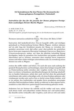 Bild der Seite - 472 - in INSTRUKTIONEN UND ORDNUNGEN DER STIFTSHERRSCHAFT KLOSTERNEUBURG - Quellen zur Verwaltung sowie zur Land- und Forstwirtschaft einer geistlichen Grundherrschaft in der Frühen Neuzeit