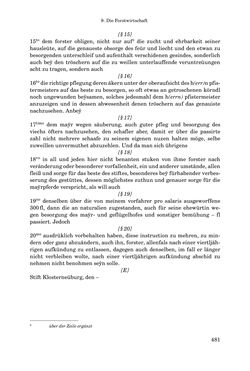 Image of the Page - 481 - in INSTRUKTIONEN UND ORDNUNGEN DER STIFTSHERRSCHAFT KLOSTERNEUBURG - Quellen zur Verwaltung sowie zur Land- und Forstwirtschaft einer geistlichen Grundherrschaft in der Frühen Neuzeit