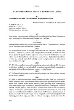 Bild der Seite - 482 - in INSTRUKTIONEN UND ORDNUNGEN DER STIFTSHERRSCHAFT KLOSTERNEUBURG - Quellen zur Verwaltung sowie zur Land- und Forstwirtschaft einer geistlichen Grundherrschaft in der Frühen Neuzeit
