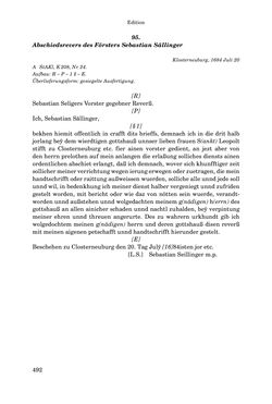 Image of the Page - 492 - in INSTRUKTIONEN UND ORDNUNGEN DER STIFTSHERRSCHAFT KLOSTERNEUBURG - Quellen zur Verwaltung sowie zur Land- und Forstwirtschaft einer geistlichen Grundherrschaft in der Frühen Neuzeit