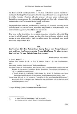 Image of the Page - 531 - in INSTRUKTIONEN UND ORDNUNGEN DER STIFTSHERRSCHAFT KLOSTERNEUBURG - Quellen zur Verwaltung sowie zur Land- und Forstwirtschaft einer geistlichen Grundherrschaft in der Frühen Neuzeit