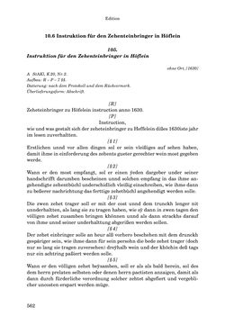 Image of the Page - 562 - in INSTRUKTIONEN UND ORDNUNGEN DER STIFTSHERRSCHAFT KLOSTERNEUBURG - Quellen zur Verwaltung sowie zur Land- und Forstwirtschaft einer geistlichen Grundherrschaft in der Frühen Neuzeit