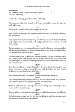 Image of the Page - 573 - in INSTRUKTIONEN UND ORDNUNGEN DER STIFTSHERRSCHAFT KLOSTERNEUBURG - Quellen zur Verwaltung sowie zur Land- und Forstwirtschaft einer geistlichen Grundherrschaft in der Frühen Neuzeit