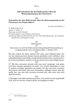 Bild der Seite - 574 - in INSTRUKTIONEN UND ORDNUNGEN DER STIFTSHERRSCHAFT KLOSTERNEUBURG - Quellen zur Verwaltung sowie zur Land- und Forstwirtschaft einer geistlichen Grundherrschaft in der Frühen Neuzeit