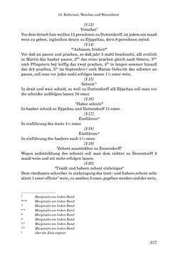 Image of the Page - 577 - in INSTRUKTIONEN UND ORDNUNGEN DER STIFTSHERRSCHAFT KLOSTERNEUBURG - Quellen zur Verwaltung sowie zur Land- und Forstwirtschaft einer geistlichen Grundherrschaft in der Frühen Neuzeit