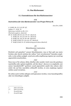 Bild der Seite - 585 - in INSTRUKTIONEN UND ORDNUNGEN DER STIFTSHERRSCHAFT KLOSTERNEUBURG - Quellen zur Verwaltung sowie zur Land- und Forstwirtschaft einer geistlichen Grundherrschaft in der Frühen Neuzeit