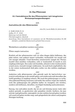 Bild der Seite - 609 - in INSTRUKTIONEN UND ORDNUNGEN DER STIFTSHERRSCHAFT KLOSTERNEUBURG - Quellen zur Verwaltung sowie zur Land- und Forstwirtschaft einer geistlichen Grundherrschaft in der Frühen Neuzeit