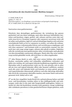 Image of the Page - 702 - in INSTRUKTIONEN UND ORDNUNGEN DER STIFTSHERRSCHAFT KLOSTERNEUBURG - Quellen zur Verwaltung sowie zur Land- und Forstwirtschaft einer geistlichen Grundherrschaft in der Frühen Neuzeit