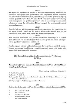 Image of the Page - 711 - in INSTRUKTIONEN UND ORDNUNGEN DER STIFTSHERRSCHAFT KLOSTERNEUBURG - Quellen zur Verwaltung sowie zur Land- und Forstwirtschaft einer geistlichen Grundherrschaft in der Frühen Neuzeit