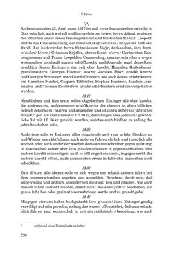 Image of the Page - 726 - in INSTRUKTIONEN UND ORDNUNGEN DER STIFTSHERRSCHAFT KLOSTERNEUBURG - Quellen zur Verwaltung sowie zur Land- und Forstwirtschaft einer geistlichen Grundherrschaft in der Frühen Neuzeit