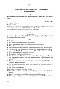 Image of the Page - 742 - in INSTRUKTIONEN UND ORDNUNGEN DER STIFTSHERRSCHAFT KLOSTERNEUBURG - Quellen zur Verwaltung sowie zur Land- und Forstwirtschaft einer geistlichen Grundherrschaft in der Frühen Neuzeit