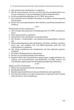 Image of the Page - 747 - in INSTRUKTIONEN UND ORDNUNGEN DER STIFTSHERRSCHAFT KLOSTERNEUBURG - Quellen zur Verwaltung sowie zur Land- und Forstwirtschaft einer geistlichen Grundherrschaft in der Frühen Neuzeit