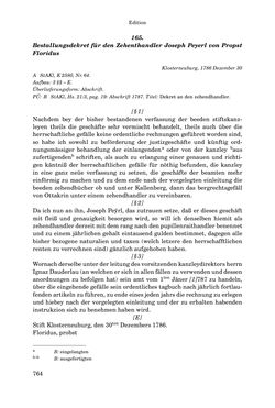 Image of the Page - 764 - in INSTRUKTIONEN UND ORDNUNGEN DER STIFTSHERRSCHAFT KLOSTERNEUBURG - Quellen zur Verwaltung sowie zur Land- und Forstwirtschaft einer geistlichen Grundherrschaft in der Frühen Neuzeit