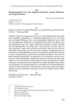 Bild der Seite - 769 - in INSTRUKTIONEN UND ORDNUNGEN DER STIFTSHERRSCHAFT KLOSTERNEUBURG - Quellen zur Verwaltung sowie zur Land- und Forstwirtschaft einer geistlichen Grundherrschaft in der Frühen Neuzeit