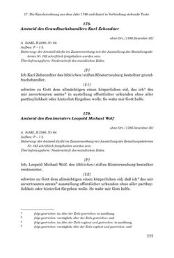 Bild der Seite - 777 - in INSTRUKTIONEN UND ORDNUNGEN DER STIFTSHERRSCHAFT KLOSTERNEUBURG - Quellen zur Verwaltung sowie zur Land- und Forstwirtschaft einer geistlichen Grundherrschaft in der Frühen Neuzeit