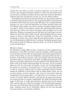 Bild der Seite - 79 - in „Österreich wird meine Stimme erkennen lernen wie die Stimme Gottes in der Wüste“ - Tagebücher 1839–1858, Band I