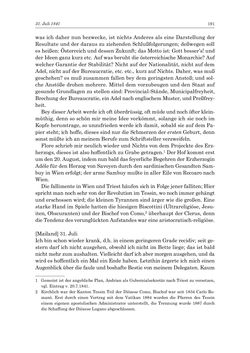 Image of the Page - 191 - in „Österreich wird meine Stimme erkennen lernen wie die Stimme Gottes in der Wüste“ - Tagebücher 1839–1858, Volume I