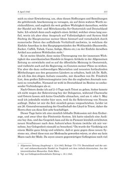 Image of the Page - 377 - in „Österreich wird meine Stimme erkennen lernen wie die Stimme Gottes in der Wüste“ - Tagebücher 1839–1858, Volume I