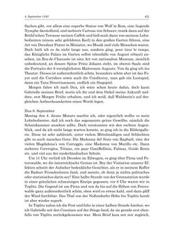 Bild der Seite - 421 - in „Österreich wird meine Stimme erkennen lernen wie die Stimme Gottes in der Wüste“ - Tagebücher 1839–1858, Band I