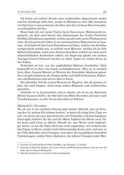 Image of the Page - 463 - in „Österreich wird meine Stimme erkennen lernen wie die Stimme Gottes in der Wüste“ - Tagebücher 1839–1858, Volume I