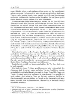 Image of the Page - 483 - in „Österreich wird meine Stimme erkennen lernen wie die Stimme Gottes in der Wüste“ - Tagebücher 1839–1858, Volume I