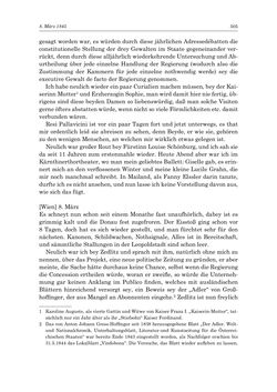 Image of the Page - 505 - in „Österreich wird meine Stimme erkennen lernen wie die Stimme Gottes in der Wüste“ - Tagebücher 1839–1858, Volume I