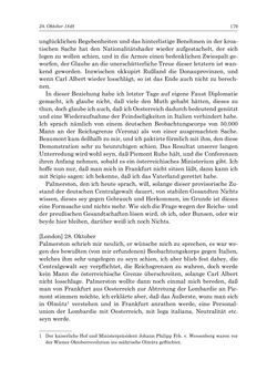 Bild der Seite - 179 - in „Österreich wird meine Stimme erkennen lernen wie die Stimme Gottes in der Wüste“ - Tagebücher 1839–1858, Band II