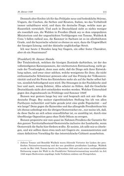 Image of the Page - 215 - in „Österreich wird meine Stimme erkennen lernen wie die Stimme Gottes in der Wüste“ - Tagebücher 1839–1858, Volume II