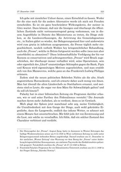 Image of the Page - 323 - in „Österreich wird meine Stimme erkennen lernen wie die Stimme Gottes in der Wüste“ - Tagebücher 1839–1858, Volume II