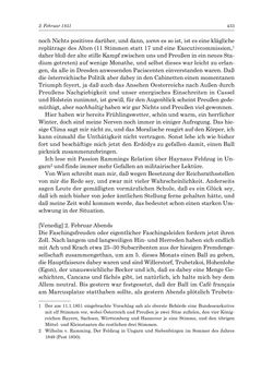 Image of the Page - 433 - in „Österreich wird meine Stimme erkennen lernen wie die Stimme Gottes in der Wüste“ - Tagebücher 1839–1858, Volume II