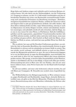 Image of the Page - 437 - in „Österreich wird meine Stimme erkennen lernen wie die Stimme Gottes in der Wüste“ - Tagebücher 1839–1858, Volume II