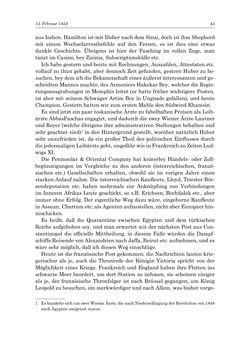 Bild der Seite - 43 - in „Österreich wird meine Stimme erkennen lernen wie die Stimme Gottes in der Wüste“ - Tagebücher 1839–1858, Band III